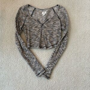 BDG Black and Brown Crop Top